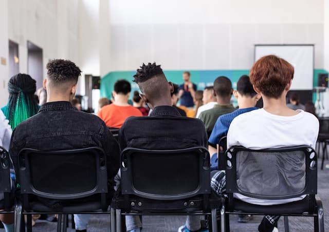 students sitting in a lecture hall