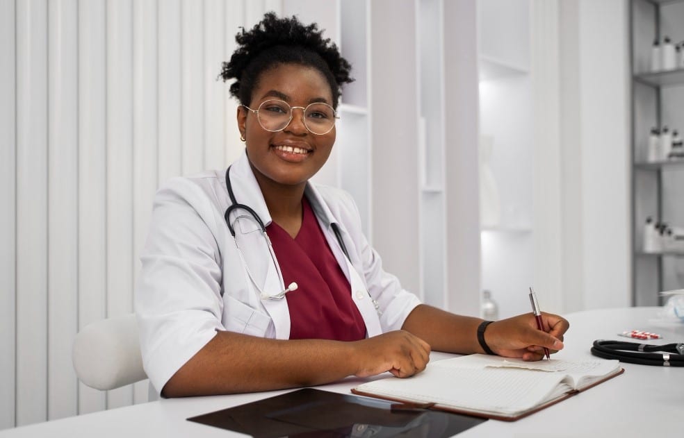 medical student smilling