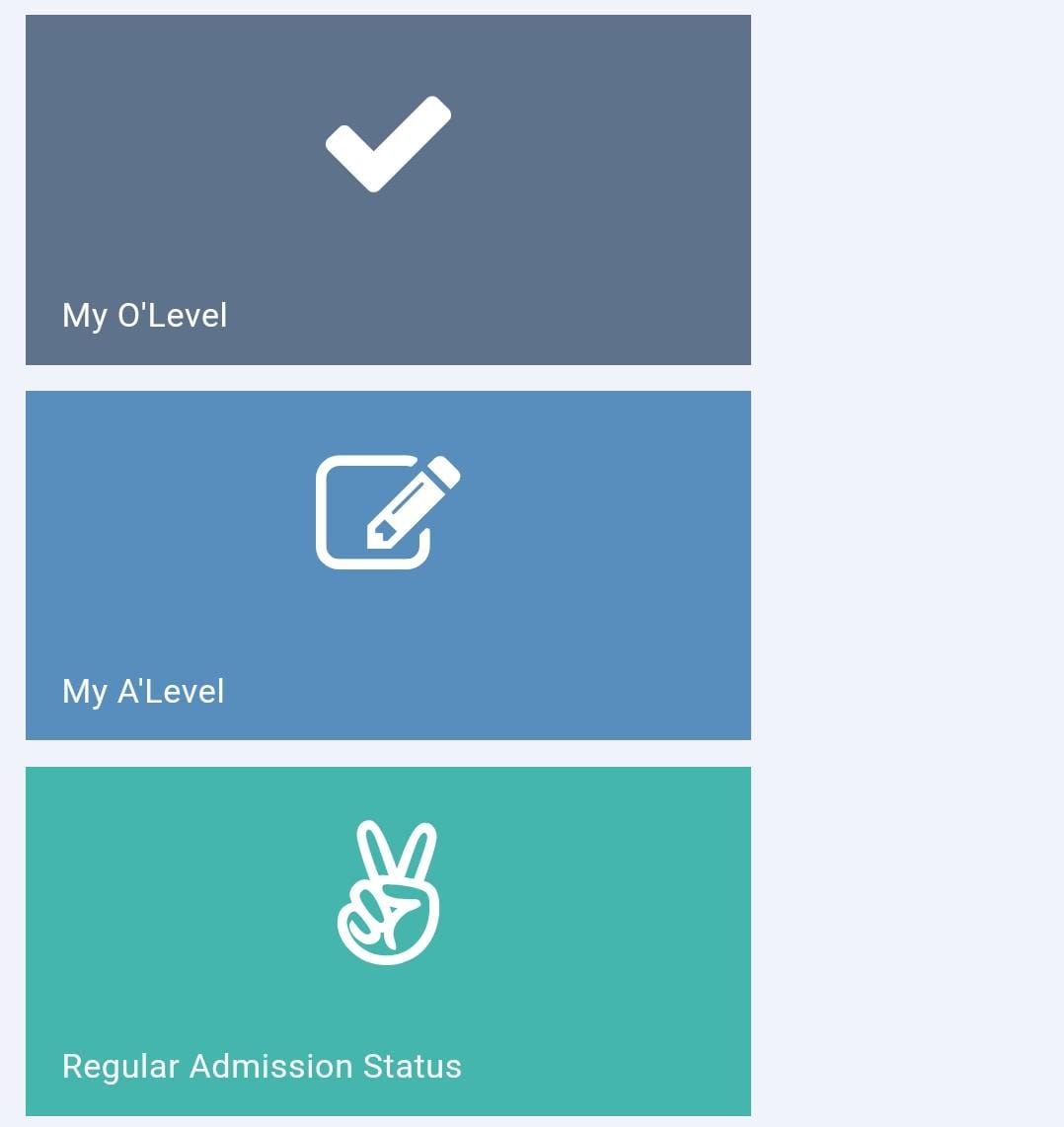 Regular admission status